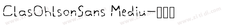 ClasOhlsonSans Mediu字体转换